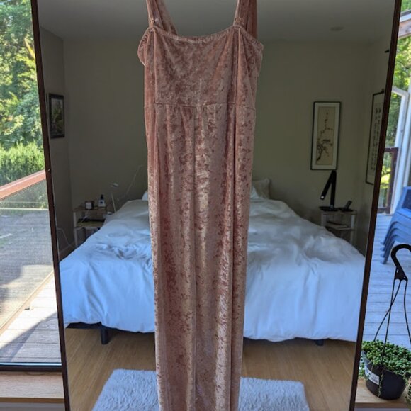 Double Crazy Wrap Detail Velvet Cami Dress - Picture 3 of 7